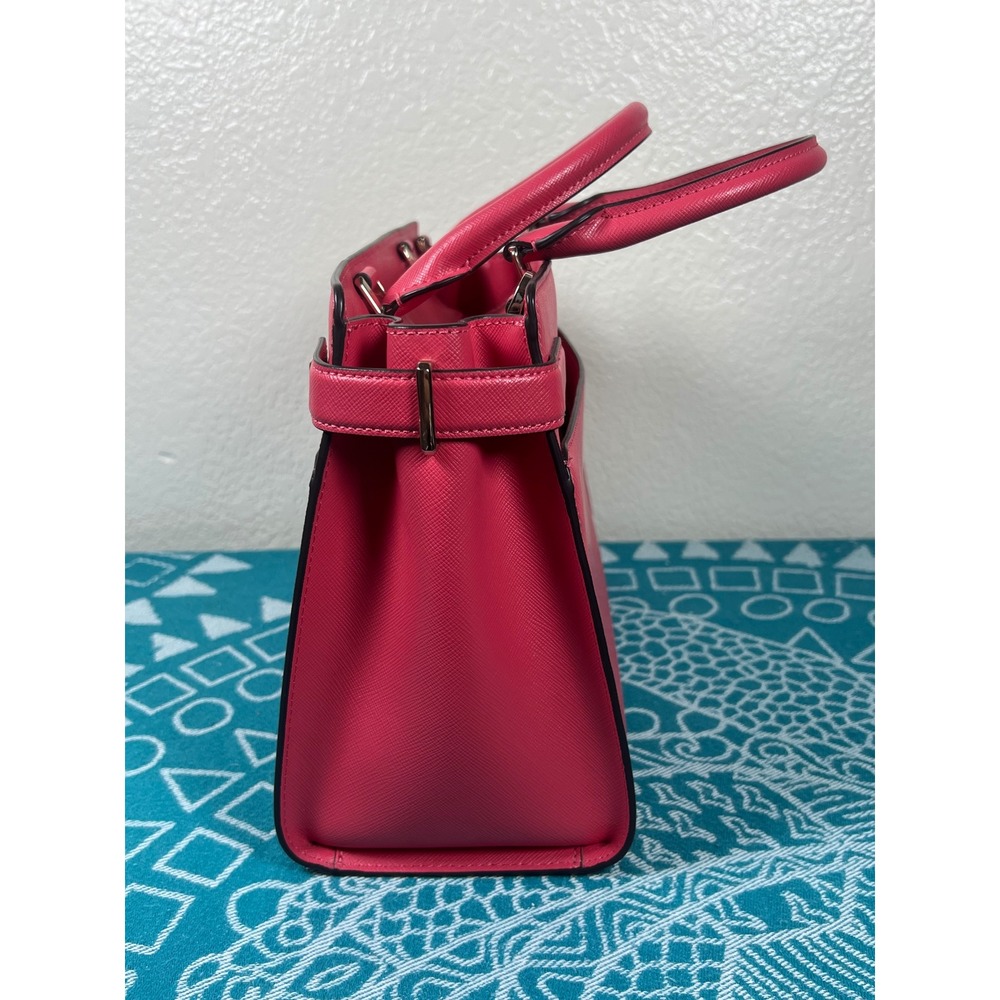Kate Spade New York Satchel Crossbody Handbag Purse Coral PINK Safiano Leather - Picture 11 of 16